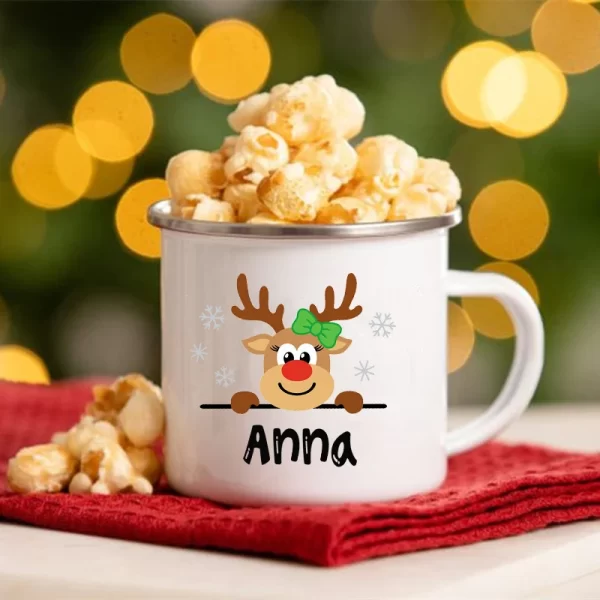 Canecas Metálicas de Natal Personalizadas com Nomes Exclusivos 2023 - Image 4
