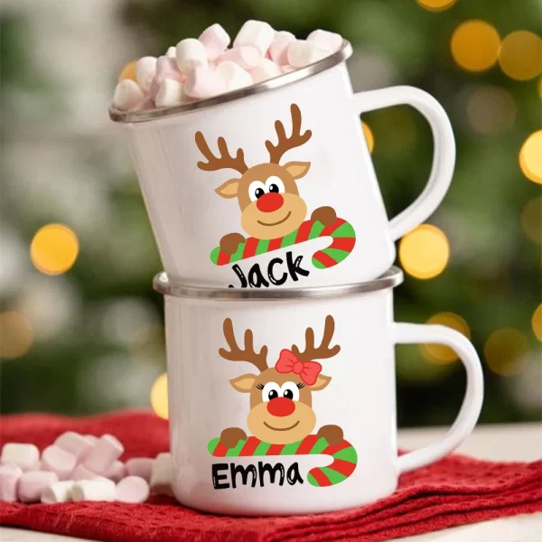 Canecas Metálicas de Natal Personalizadas com Nomes Exclusivos 2023 - Image 2